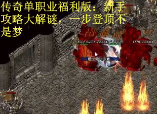 传奇单职业福利版：新手攻略大解谜，一步登顶不是梦