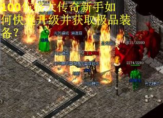 100仿盛大传奇新手如何快速升级并获取极品装备？