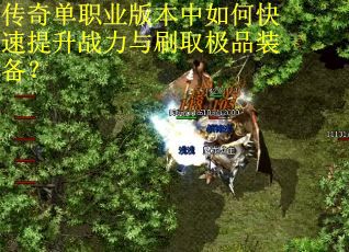 传奇单职业版本中如何快速提升战力与刷取极品装备? 传奇单职业版本中如何快速提升战力与刷取极品装备?