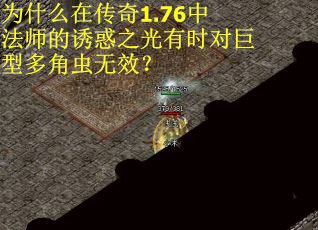 为什么在传奇1.76中法师的诱惑之光有时对巨型多角虫无效? 为什么在传奇1.76中法师的诱惑之光有时对巨型多角虫无效?