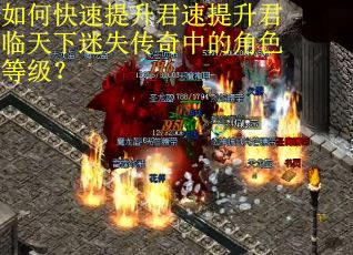 如何快速提升君速提升君临天下迷失传奇中的角色等级？